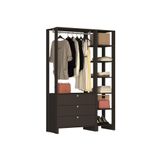 Estante Closet Yes 120cm 1 Cabideiro E 6 Nichos - Grafite