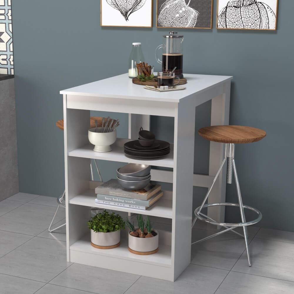 Bancada Gourmet Com 3 Prateleiras - Branco