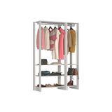 Estante Closet Yes 120cm Com 2 Cabideiros - Branco