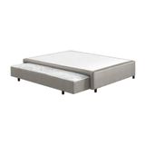 Box Sommier Casal Com Cama Auxiliar 138x188x36 - Cinza