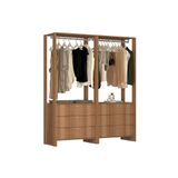 Estante Closet Yes Com 6 Gavetas E 2 Cabideiros - Montana