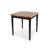 Mesa De Jantar Quadrada Milena 80 Cm Madeira Eucalipto - Natural/preto