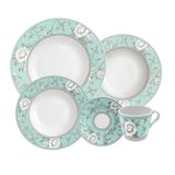 Aparelho De Jantar Tramontina Helen Em Porcelana Decorada 20 Peças 96011387