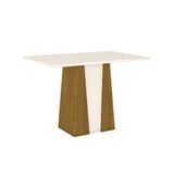 Mesa De Jantar Retangular Orus 120 Cm - Nature/off White