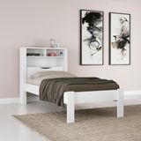 Cama Solteiro Invicta Com 3 Nichos E Baú - Branco