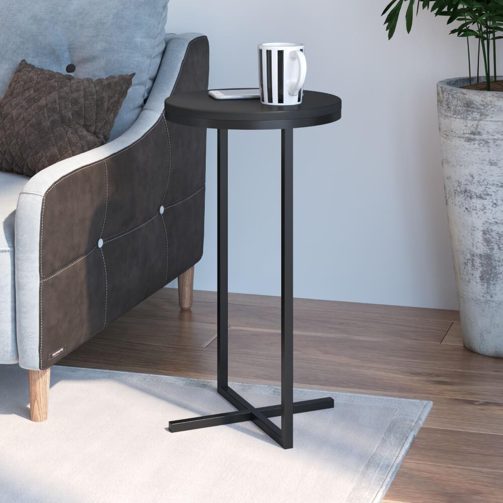 Mesa Lateral Industrial Volpi Alta - Preto