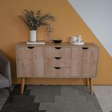 Buffet Retalho Com 2 Portas E 3 Gavetas -carvalho