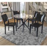 Conjunto Mesa Redonda Tubular Com 4 Cadeiras Hydra Plus - Preto