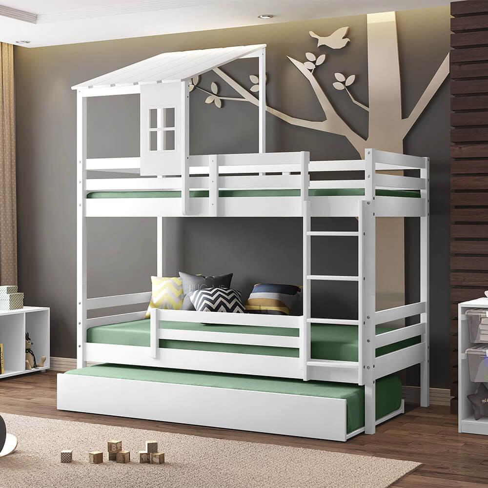 Treliche Teen Play Com Telhado Ii Casinha Branco - Casatema