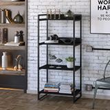 Estante Industrial Kuadra Com 3 Nichos 60 Cm - Preto