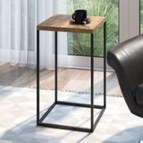 Mesa Lateral Industrial Cube G - Carvalho/preto