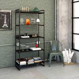 Estante Industrial Kuadra Com 4 Nichos 80 Cm - Preto