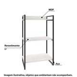 Estante Industrial Kuadra Com 2 Nichos 60 Cm - Preto/snow