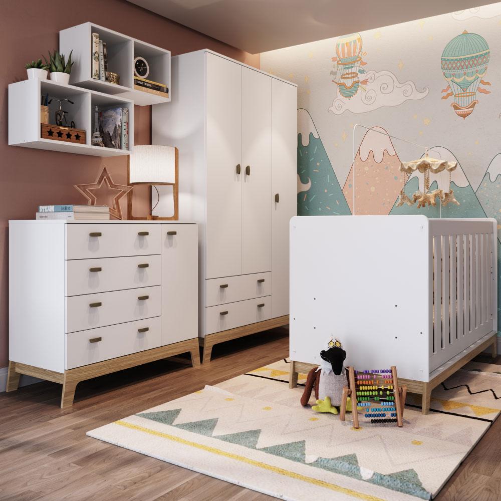 Quarto De Bebê Favo De Mel Completo Ii - Branco