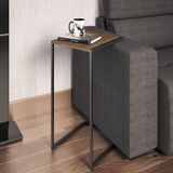 Mesa De Apoio Lateral Industrial - Carvalho/preto
