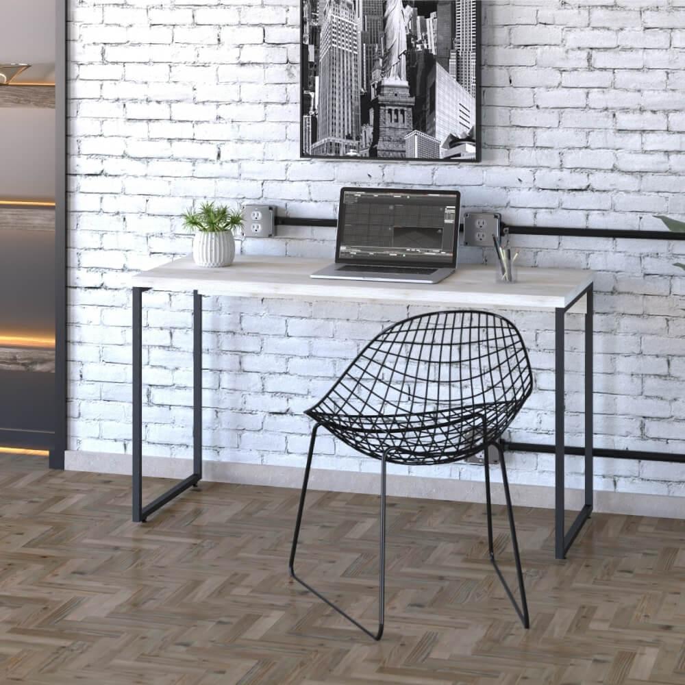 Escrivaninha Dynamica Industrial 120 Cm - Preto/snow