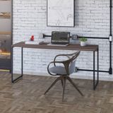 Escrivaninha Dynamica Industrial 150 Cm - Nogal/preto