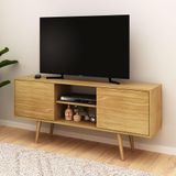 Rack Ammo Para Tv De Até 64 Com 2 Nichos - Natural