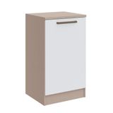 Mesa De Cabeceira Modulada Requinte Com 1 Porta - Duna Line/branco Line