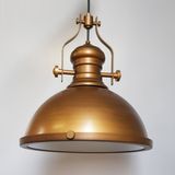 PENDENTE RETRO REFLETOR INDUSTRIAL OURO VELHO LOFT LUMINáRIA VINTAGE LUSTRE DESIGN EDISON LM1650