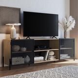 Rack Industrial York Para Tv De Até 70 - Carvalho/preto