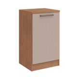Mesa De Cabeceira Modulada Requinte Com 1 Porta - Macadâmia/duna Line