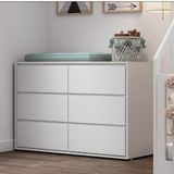 Cômoda Infantil Wood Com 6 Gavetas - Branco