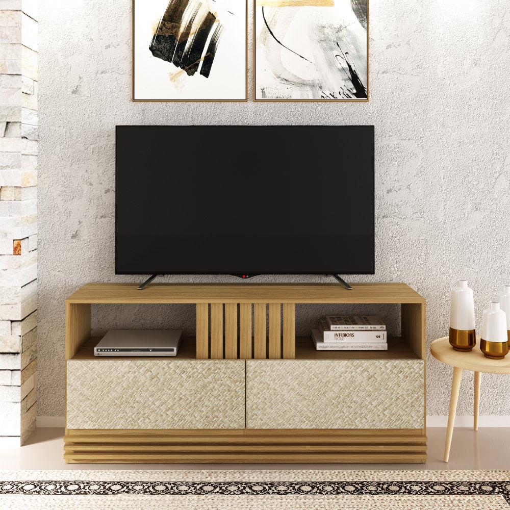 Rack Para Tv De Até 42 - Natural/palha