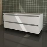 Gabinete Para Banheiro Com 2 Gavetas - Branco