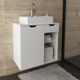 Gabinete Para Banheiro Com 1 Gaveta - Branco