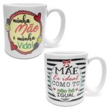 Kit 2 Caneca Dia Das Mães 300ml Porcelana