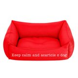 Cama Pet Para Cachorro Gato M 57x37cm Vermelha Keep Calm