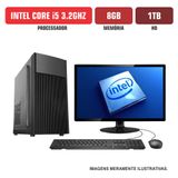 Computador  Spread Corp Intel Core I5 8gb Hd 1tb Com Kit E Dvdrw Monitor 15&quot; Windows 10