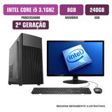 Computador  Spread Corp Intel Core I5-2400s 8gb Ssd 240gb Monitor 15&quot;