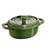 Caçarola Oval Cerâmica 11 cm Verde Basil Staub