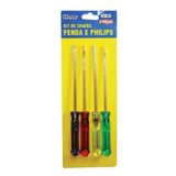 Kit Chaves de Fenda e Philips c/ 4 Peças Western