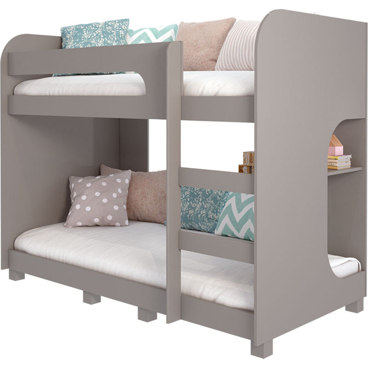 Beliche Solteiro C Kit Pé Ema Cimol, Chesterfield Twin Over Twin Bunk Bed