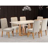 Conjunto De Mesa Vieiro Palladium Com 6 Cadeiras