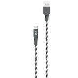 Cabo Tipo Usb-C 1,5 Metros Nylon Preto E Branco I2Go Plus