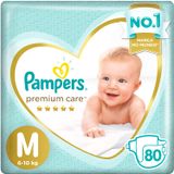 Fralda Descartável Pampers Premium Care M 80 Unidades