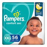 Fraldas Pampers Confort Sec Xxg Com 56 Unidades