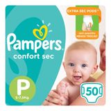 Fralda Descartável Pampers Confort Sec P 50 Unidades
