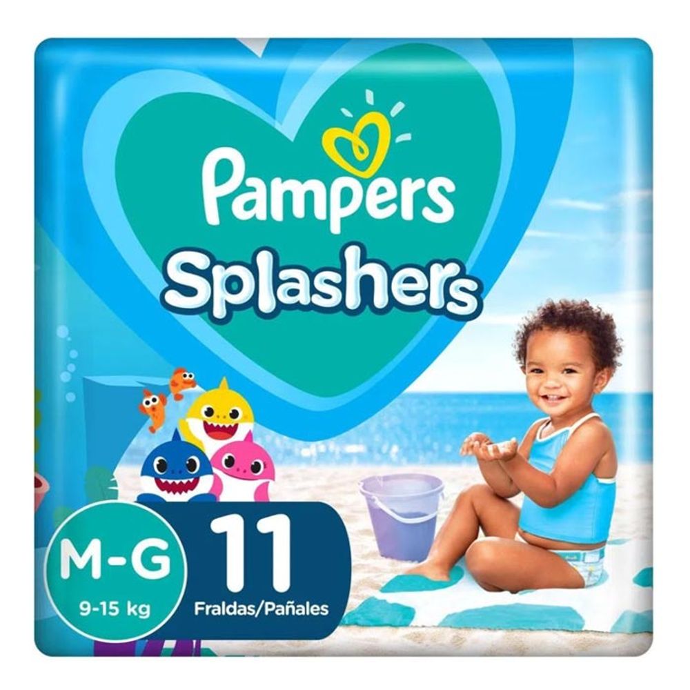 Fralda Pampers Splashers M/g 11 Unidades