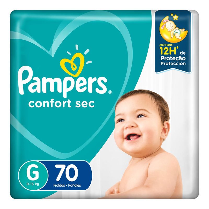 Fralda Pampers Confort Sec G 70 Unidades