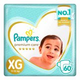 Fralda Descartável Pampers Premium Care XG 60 Unidades