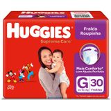 Fralda Huggies Roupinha Supreme Care G 30 Unidades
