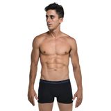 Kit Com 2 Cuecas Boxer Urban - Polo Match Preto Com Cinza P