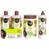 Kit Sos Cachos Coco Sh+cond Creme De Pentear E Ativador