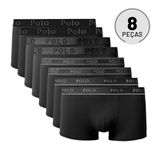 Kit Com 8 Cuecas Boxer Sortidas - Polo Match P