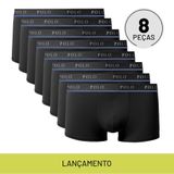 Kit Com 8 Cuecas Boxer Urban Azul - Polo Match P